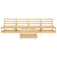 Thumbnail for 5-tlg. Garten-Lounge-Set Massivholz Kiefer