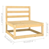 Thumbnail for 4-Sitzer-Gartensofa Kiefer Massivholz