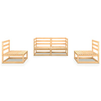 Thumbnail for 4-tlg. Garten-Lounge-Set Massivholz Kiefer