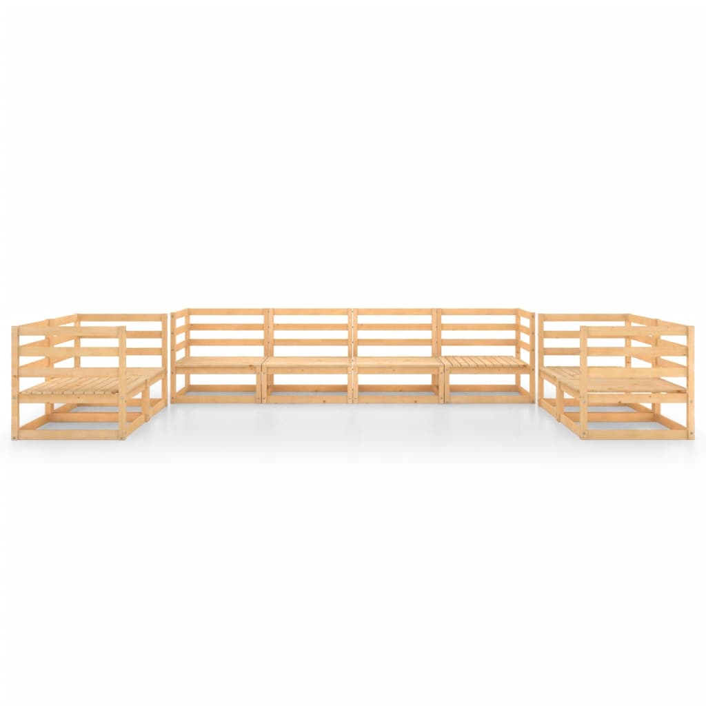 8-tlg. Garten-Lounge-Set Massivholz Kiefer