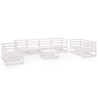 Thumbnail for 9-tlg. Garten-Lounge-Set Weiß Kiefer Massivholz