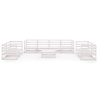 Thumbnail for 9-tlg. Garten-Lounge-Set Weiß Kiefer Massivholz