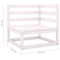 Thumbnail for 3-tlg. Garten-Lounge-Set Weiß Kiefer Massivholz