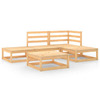 Thumbnail for 5-tlg. Garten-Lounge-Set Massivholz Kiefer