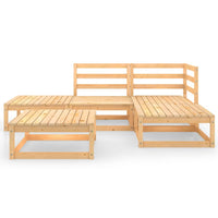 Thumbnail for 5-tlg. Garten-Lounge-Set Massivholz Kiefer