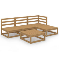 Thumbnail for 5-tlg. Garten-Lounge-Set Honigbraun Massivholz Kiefer