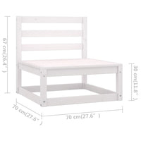 Thumbnail for 5-tlg. Garten-Lounge-Set Weiß Kiefer Massivholz