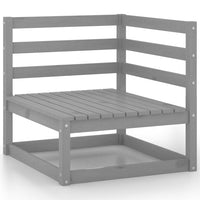 Thumbnail for 7-tlg. Garten-Lounge-Set Grau Kiefer Massivholz