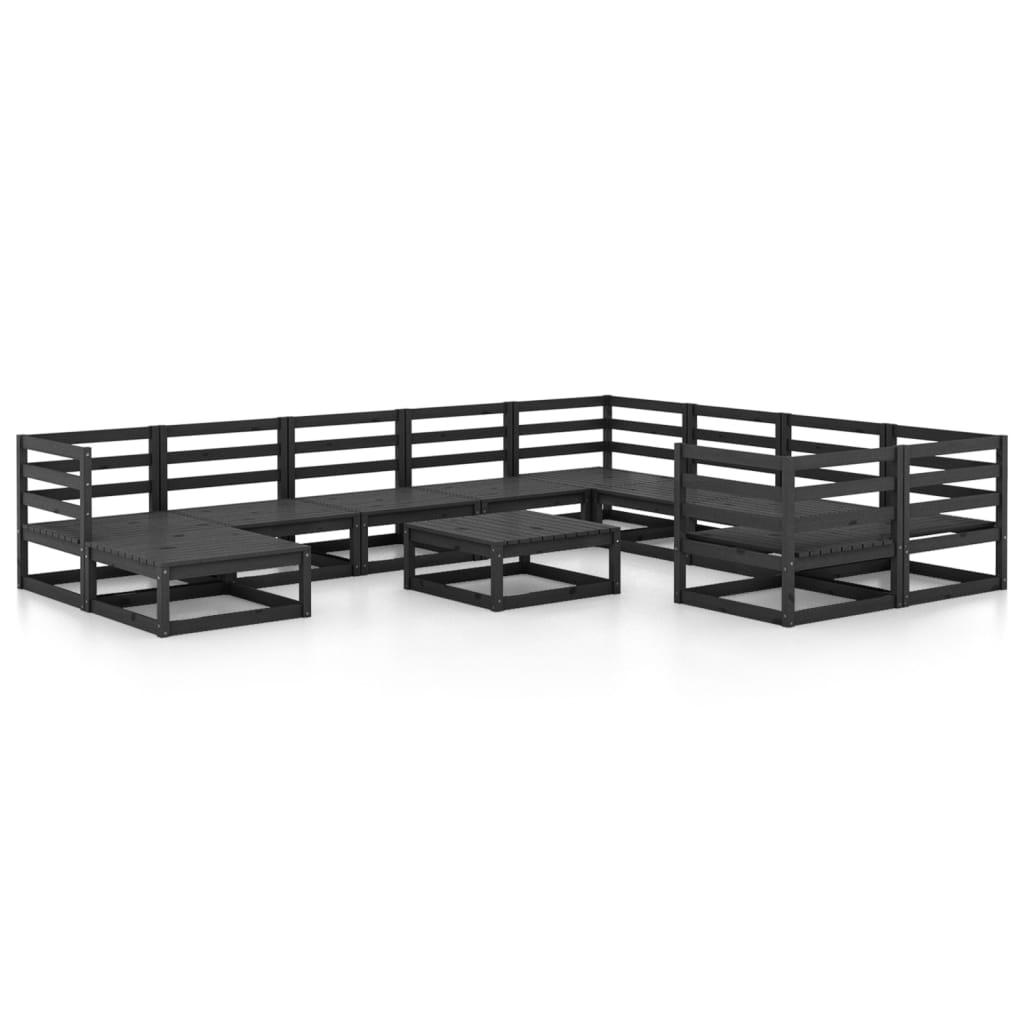 11-tlg. Garten-Lounge-Set Massivholz Kiefer