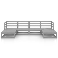 Thumbnail for 6-tlg. Garten-Lounge-Set Kiefer Massivholz