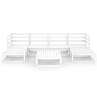 Thumbnail for 7-tlg. Garten-Lounge-Set Kiefer Massivholz