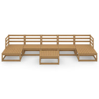 Thumbnail for 8-tlg. Garten-Lounge-Set Massivholz Kiefer