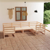 Thumbnail for 6-tlg. Garten-Lounge-Set Kiefer Massivholz