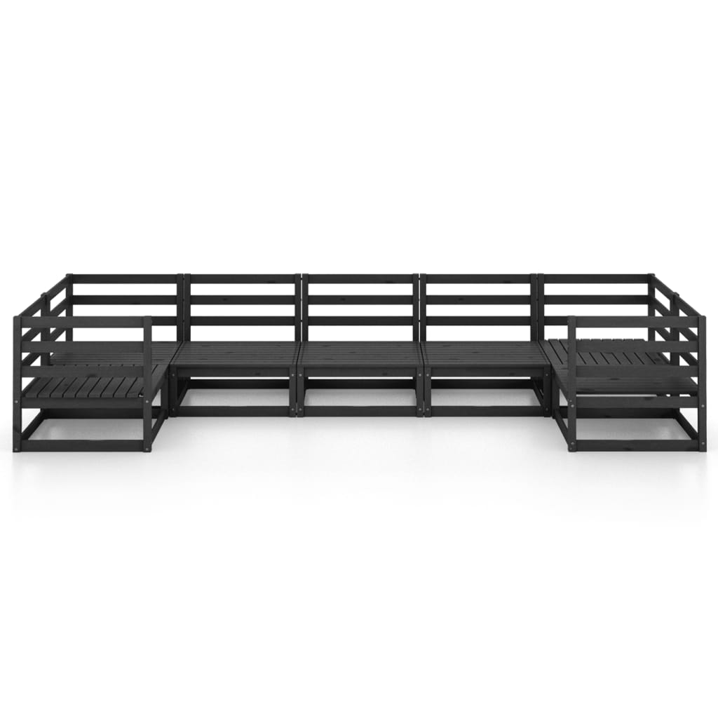 7-tlg. Garten-Lounge-Set Massivholz Kiefer