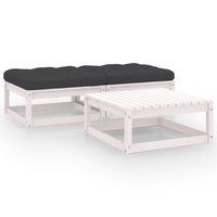 Thumbnail for 3-tlg. Garten-Lounge-Set mit Kissen Kiefer Massivholz