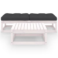 Thumbnail for 3-tlg. Garten-Lounge-Set mit Kissen Kiefer Massivholz