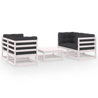 Thumbnail for 5-tlg. Garten-Lounge-Set mit Kissen Kiefer Massivholz