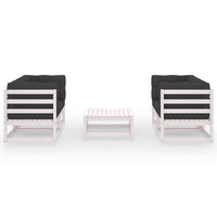 Thumbnail for 5-tlg. Garten-Lounge-Set mit Kissen Kiefer Massivholz