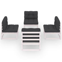 Thumbnail for 4-tlg. Garten-Lounge-Set mit Kissen Kiefer Massivholz