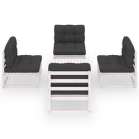 Thumbnail for 5-tlg. Garten-Lounge-Set mit Kissen Kiefer Massivholz