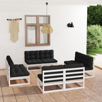 Thumbnail for 8-tlg. Garten-Lounge-Set mit Kissen Kiefer Massivholz