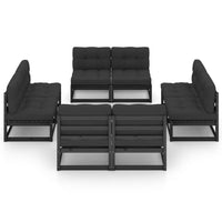 Thumbnail for 8-tlg. Garten-Lounge-Set mit Kissen Kiefer Massivholz