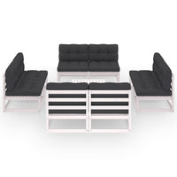 Thumbnail for 9-tlg. Garten-Lounge-Set mit Kissen Kiefer Massivholz