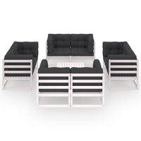 Thumbnail for 9-tlg. Garten-Lounge-Set mit Kissen Kiefer Massivholz
