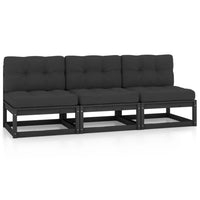 Thumbnail for 3-Sitzer-Sofa mit Kissen Kiefer Massivholz