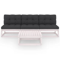 Thumbnail for 4-tlg. Garten-Lounge-Set mit Kissen Kiefer Massivholz