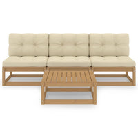 Thumbnail for 4-tlg. Garten-Lounge-Set mit Kissen Kiefer Massivholz