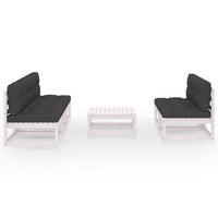 Thumbnail for 6-tlg. Garten-Lounge-Set mit Kissen Kiefer Massivholz