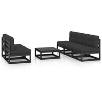 Thumbnail for 6-tlg. Garten-Lounge-Set mit Kissen Kiefer Massivholz