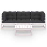Thumbnail for 4-tlg. Garten-Lounge-Set mit Kissen Kiefer Massivholz