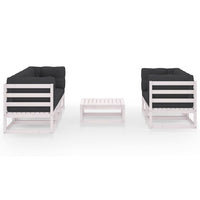 Thumbnail for 6-tlg. Garten-Lounge-Set mit Kissen Kiefer Massivholz