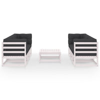 Thumbnail for 7-tlg. Garten-Lounge-Set mit Kissen Kiefer Massivholz