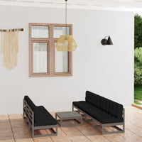 Thumbnail for 8-tlg. Garten-Lounge-Set mit Kissen Kiefer Massivholz