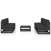 Thumbnail for 8-tlg. Garten-Lounge-Set mit Kissen Kiefer Massivholz