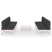 Thumbnail for 9-tlg. Garten-Lounge-Set mit Kissen Kiefer Massivholz