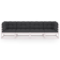 Thumbnail for 4-Sitzer-Gartensofa mit Kissen Kiefer Massivholz