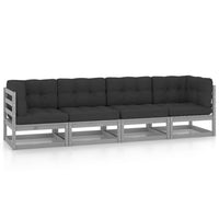Thumbnail for 4-Sitzer-Gartensofa mit Kissen Kiefer Massivholz