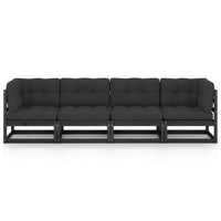 Thumbnail for 4-Sitzer-Gartensofa mit Kissen Kiefer Massivholz