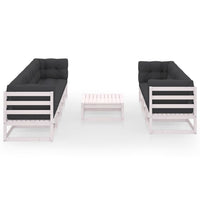 Thumbnail for 8-tlg. Garten-Lounge-Set mit Kissen Kiefer Massivholz