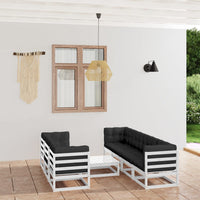 Thumbnail for 8-tlg. Garten-Lounge-Set mit Kissen Kiefer Massivholz