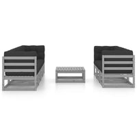 Thumbnail for 8-tlg. Garten-Lounge-Set mit Kissen Kiefer Massivholz