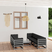 Thumbnail for 8-tlg. Garten-Lounge-Set mit Kissen Kiefer Massivholz