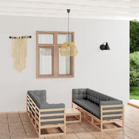 Thumbnail for 9-tlg. Garten-Lounge-Set mit Kissen Kiefer Massivholz