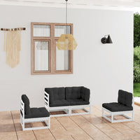 Thumbnail for 4-tlg. Garten-Lounge-Set mit Kissen Kiefer Massivholz