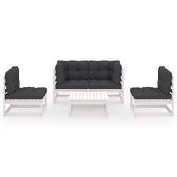 Thumbnail for 5-tlg. Garten-Lounge-Set mit Kissen Kiefer Massivholz