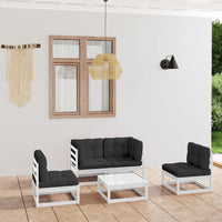 Thumbnail for 5-tlg. Garten-Lounge-Set mit Kissen Kiefer Massivholz